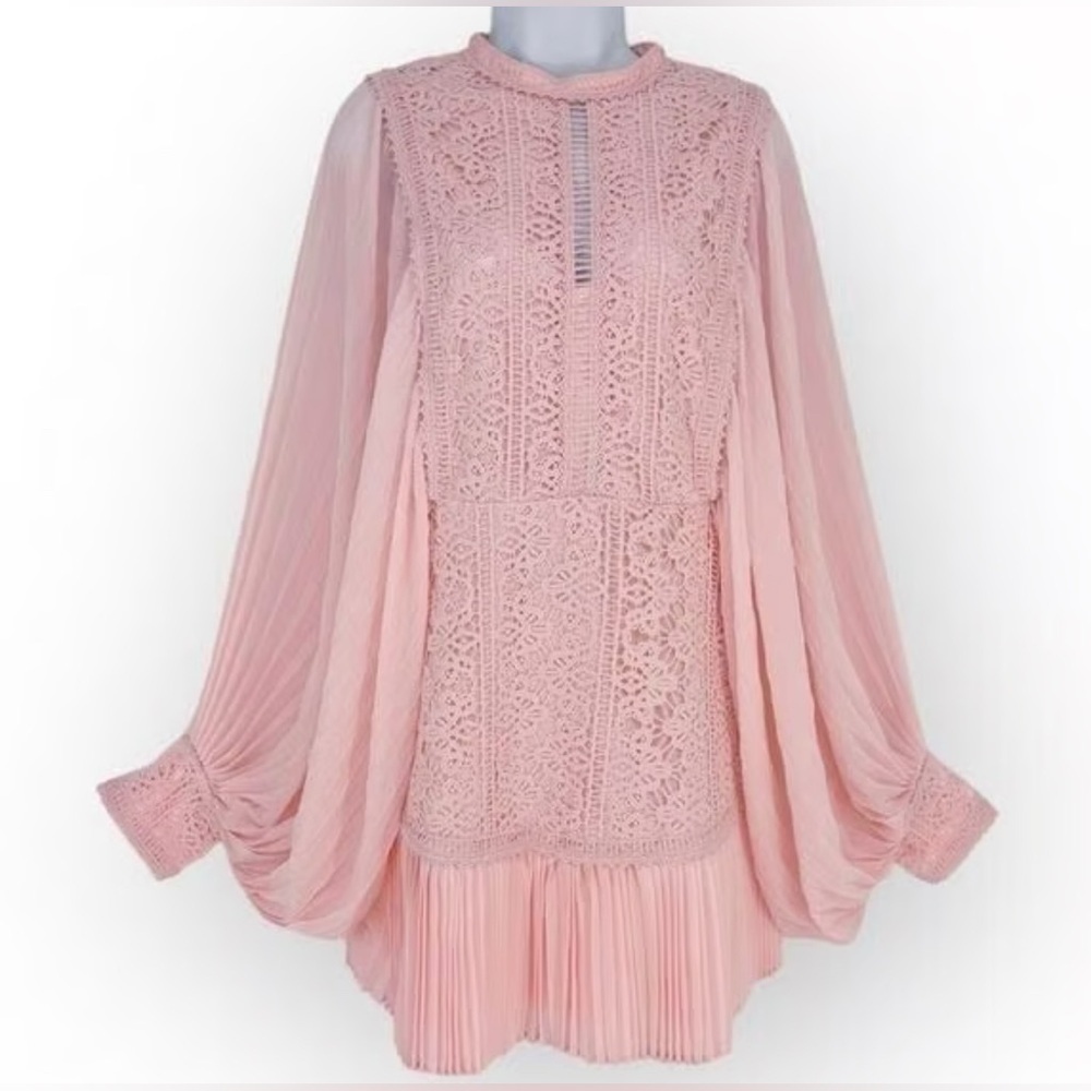 Karlie Blush Pink Lace Mini Dress NWT - Picture 4 of 9